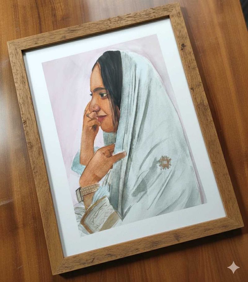 water colour potrait painting