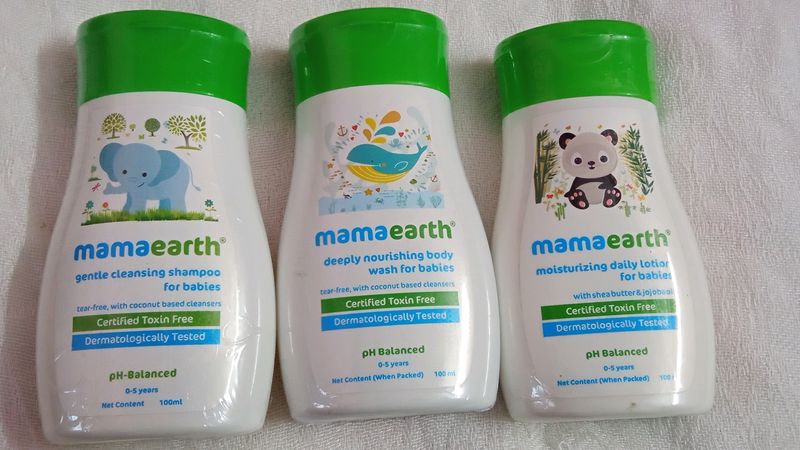 🥰 MAMAEARTH COMBO OF 3️⃣ BABY 👶PRODUCTS(SEALED)