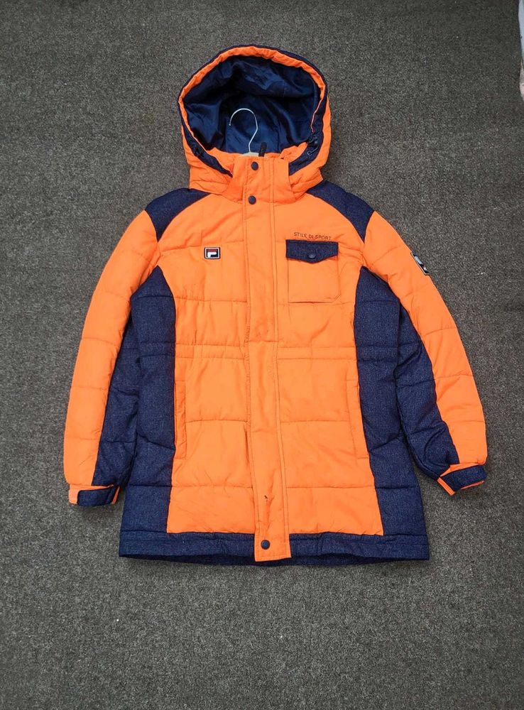 Fila Orange &amp; Navy Puffer Jacket