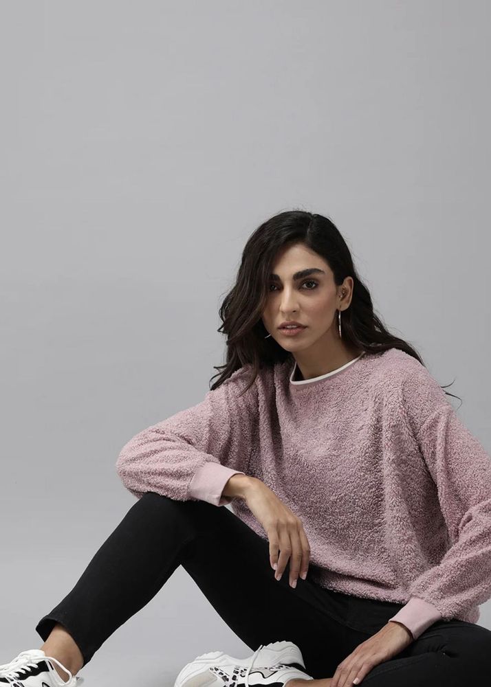 Cozy Mauve Pullover Sweater
