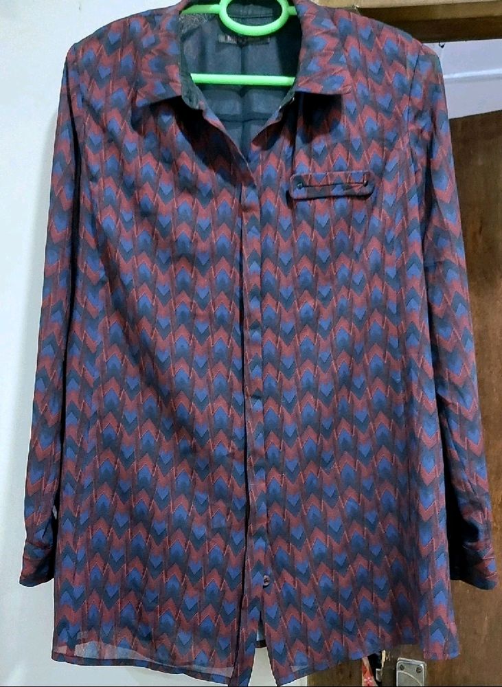 Purple Colour Korean Tops, Bust Size 36