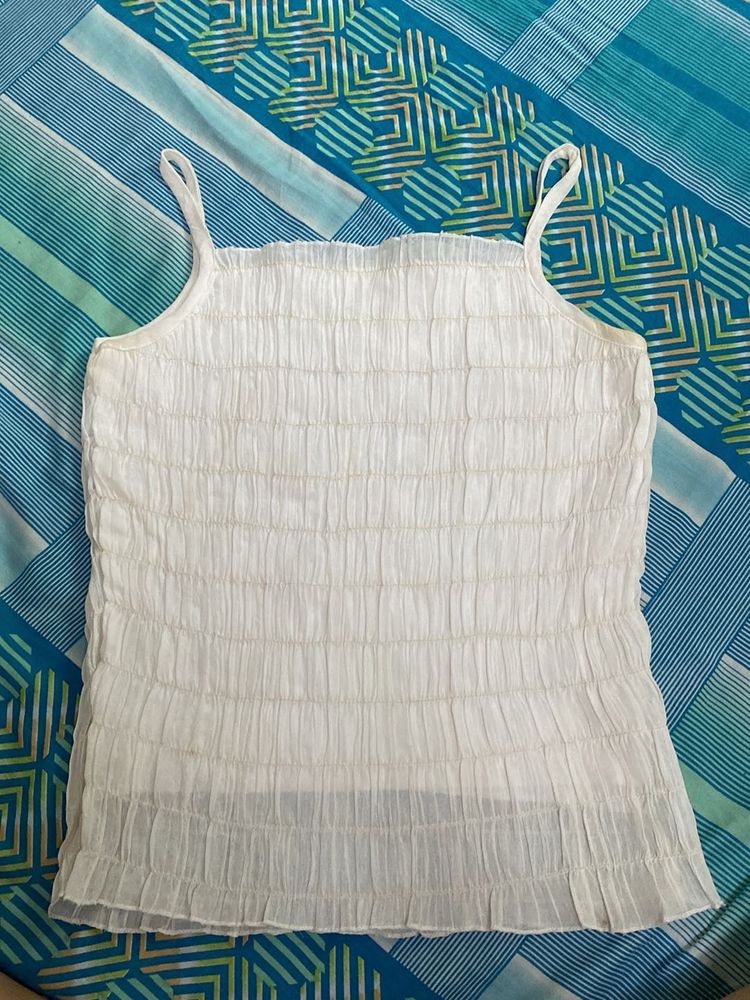 White Sleeveless Top