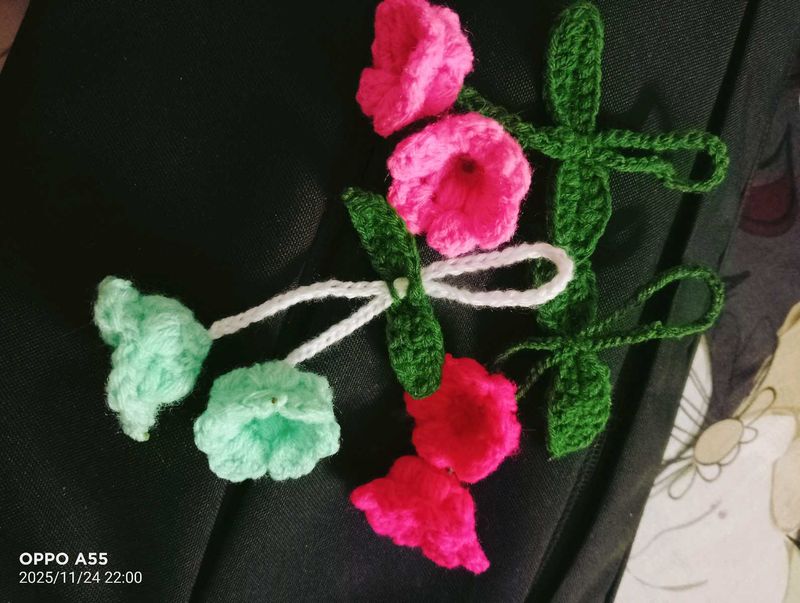 Crochet Flower Keychain