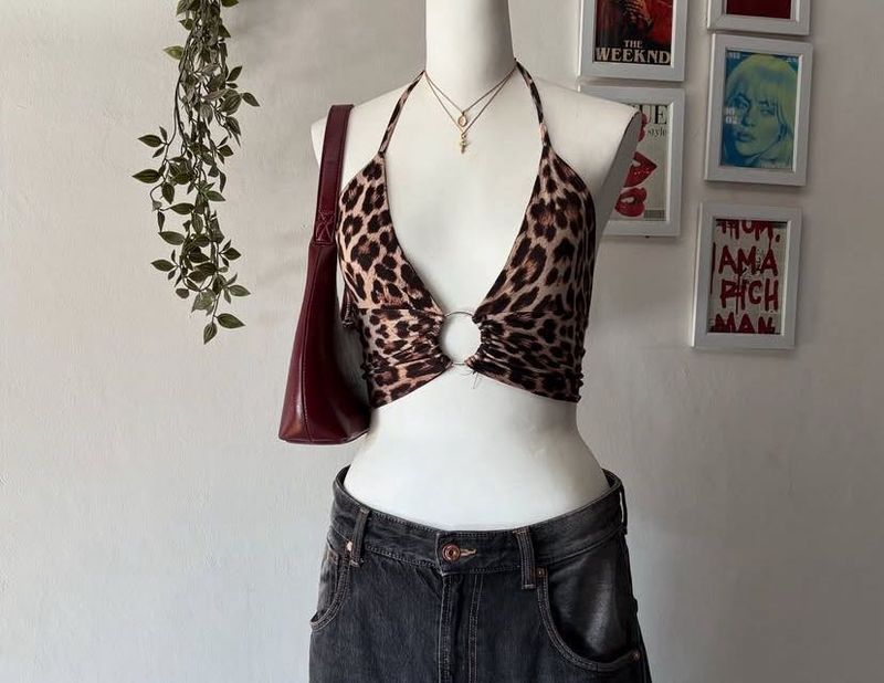 Leopard Print Halter Top