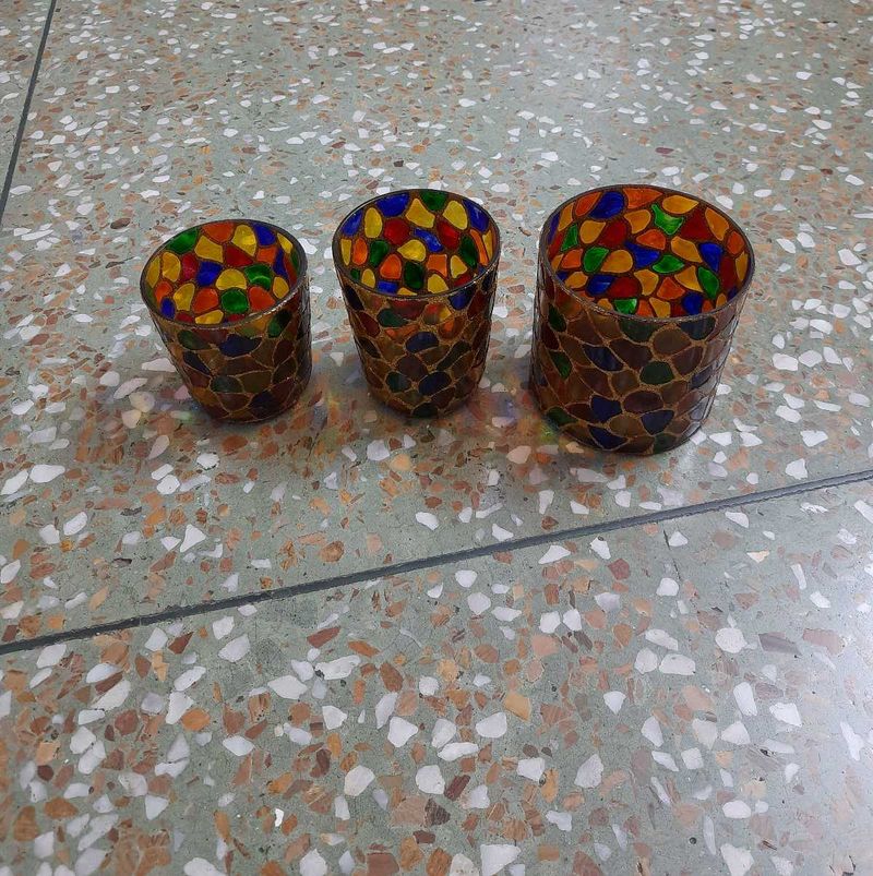 Glass Candle Holders