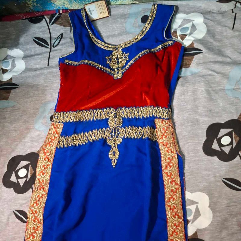 Red &amp; Blue Ethnic Dress