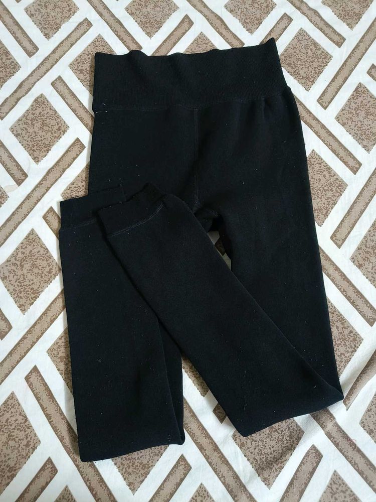 Black fleece Leggings for winter
