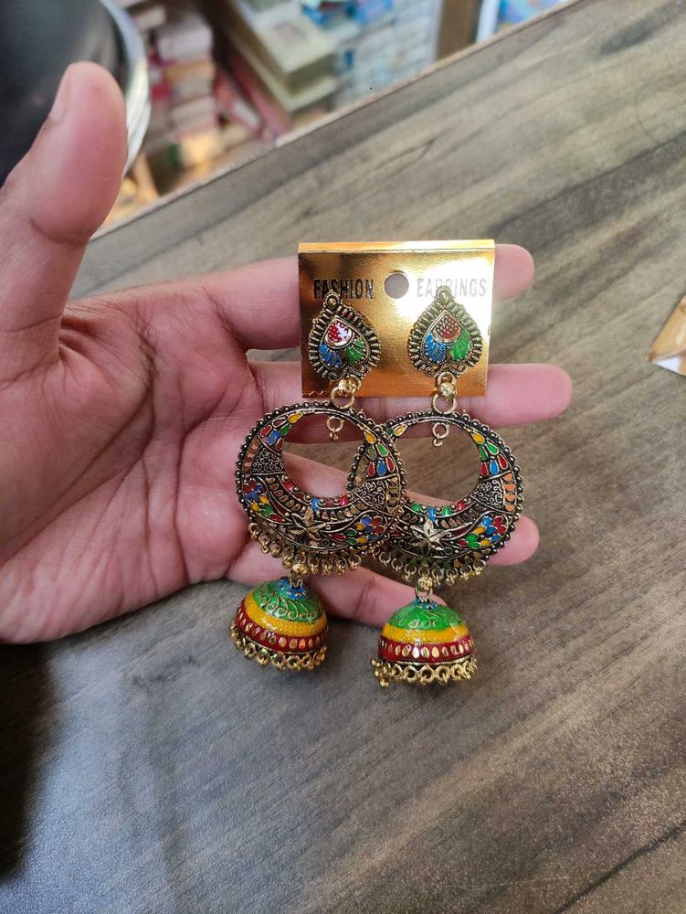 Colorful Jhumka Earrings
