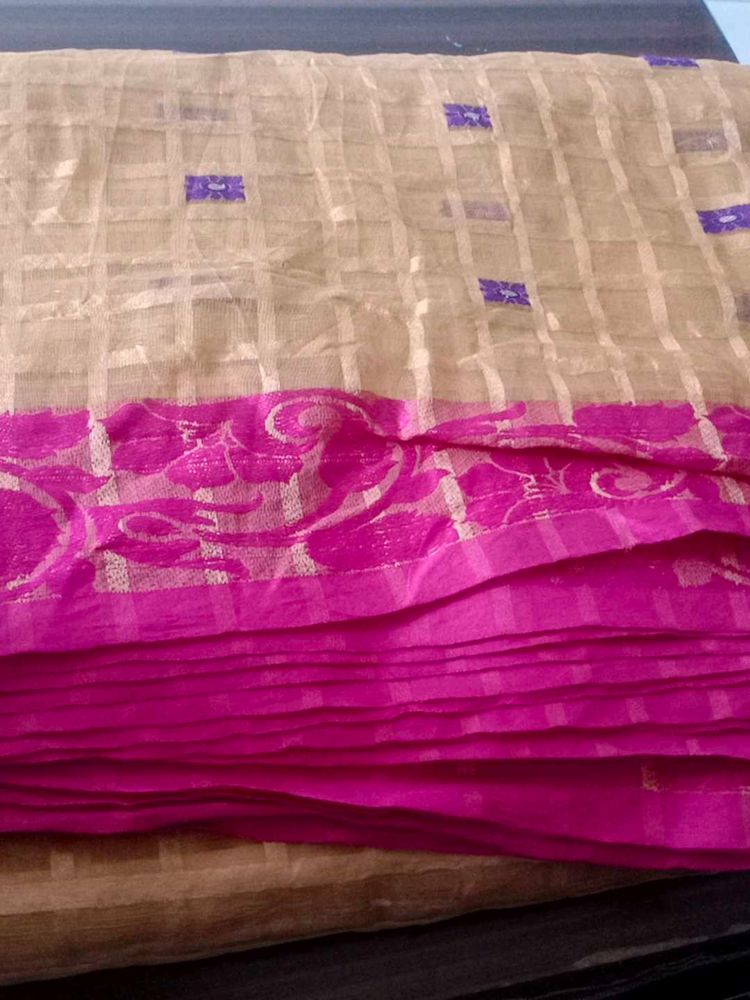 Pink &amp; Gold Sari