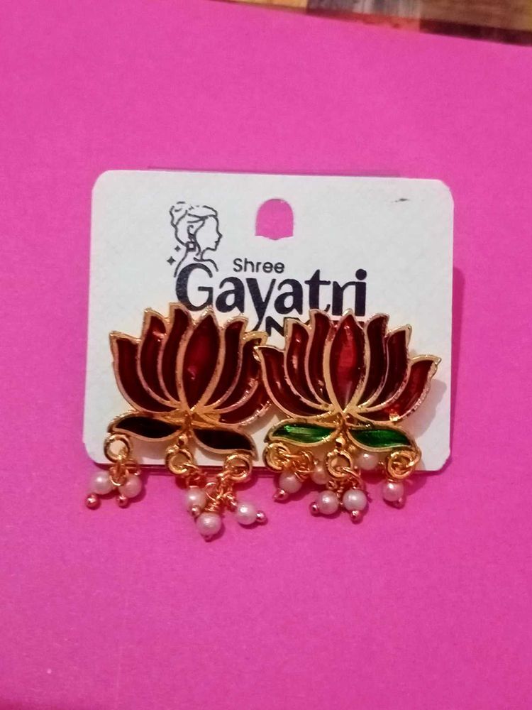 Lotus Design Earrings