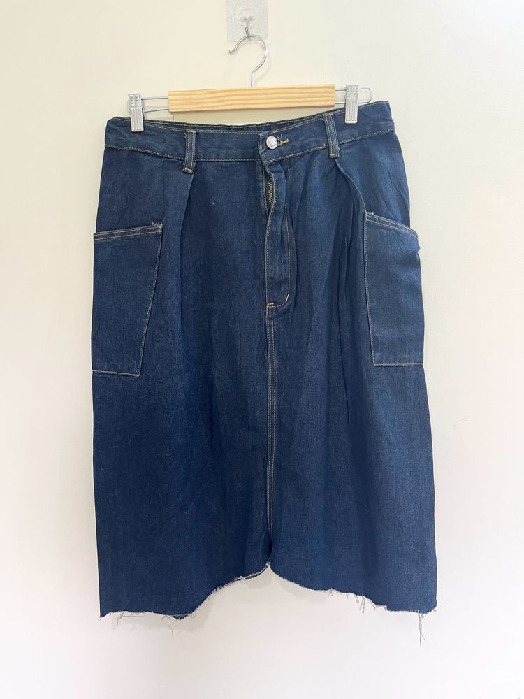 Y2K Denim Midi Skirt