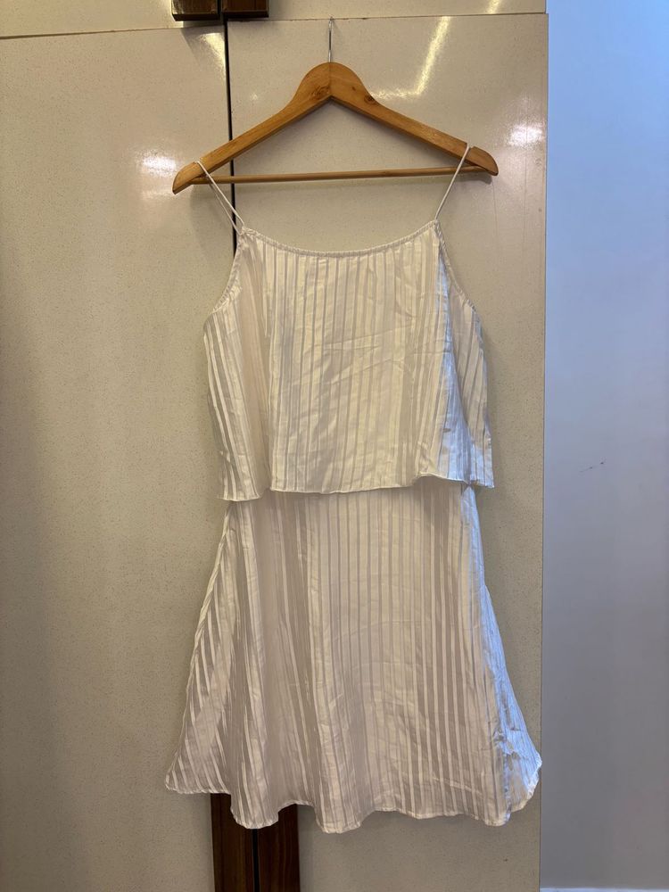 White Layered Mini Dress