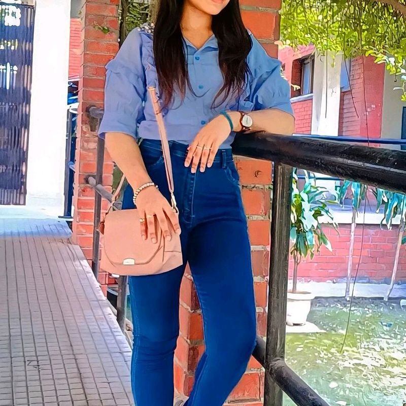 Blue Formal Party Casual Shirt