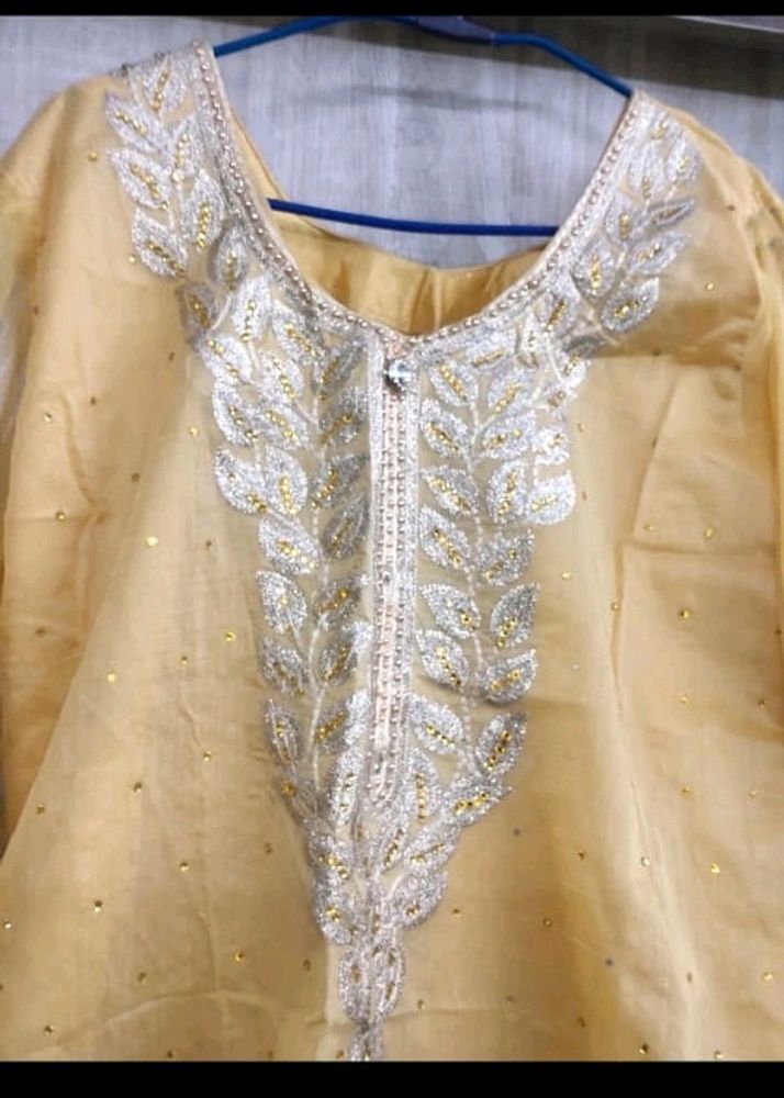 yellow sharara set