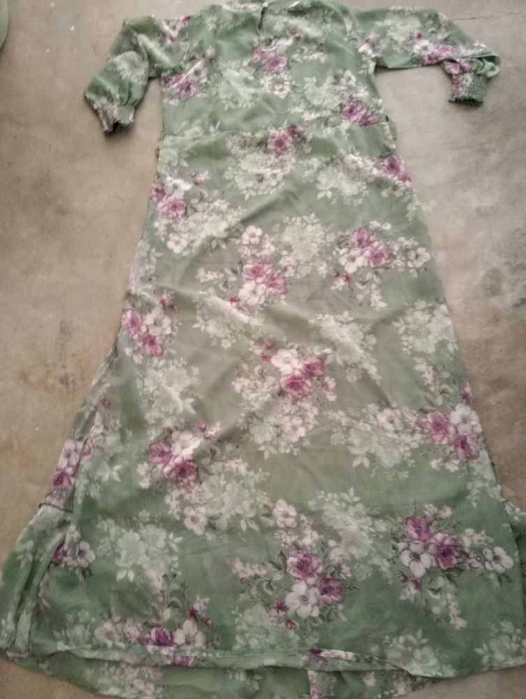 Floral Green Maxi Dress