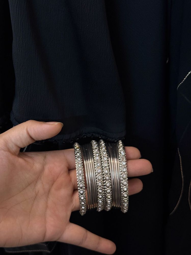 Silver Bangle Set