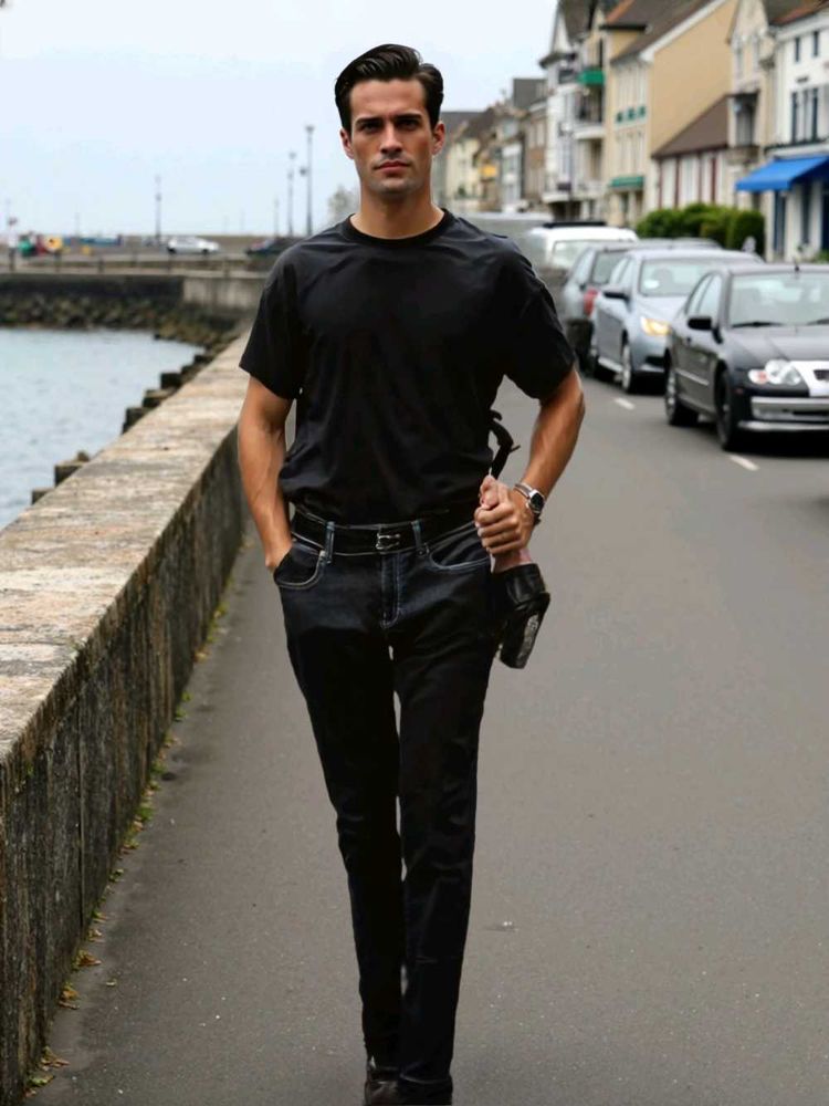 Classic Black Denim Look