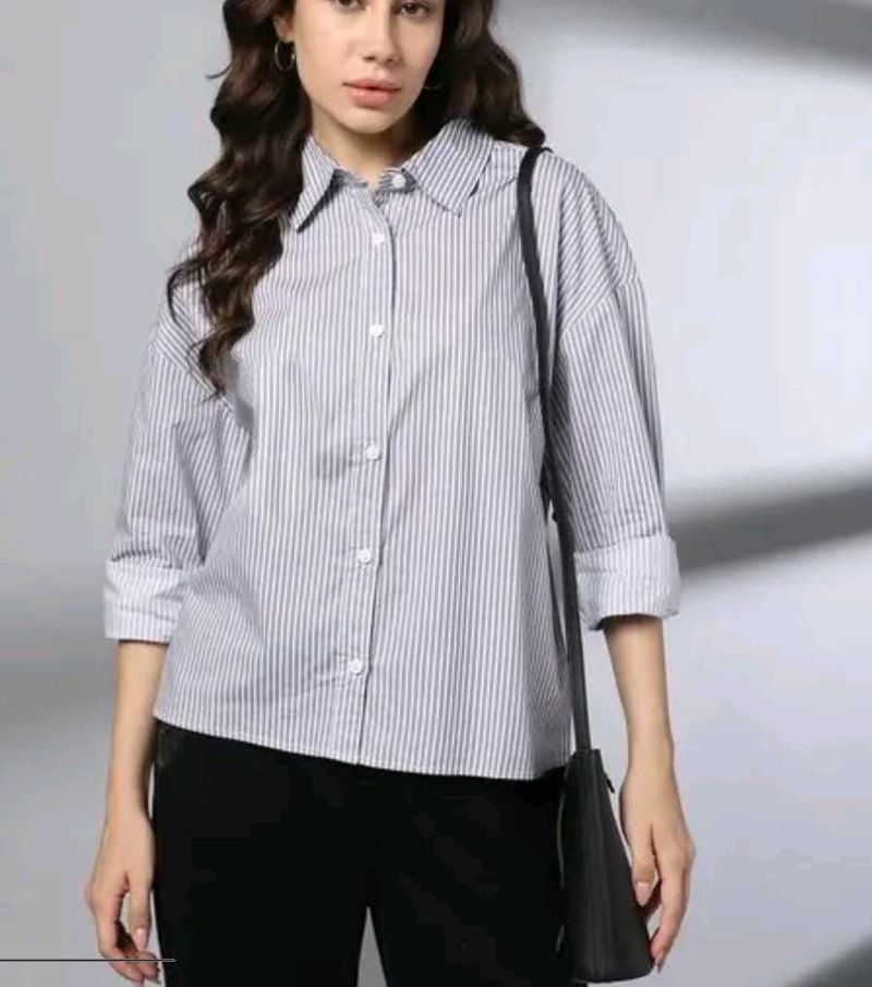 Striped Button-Down Shirt
