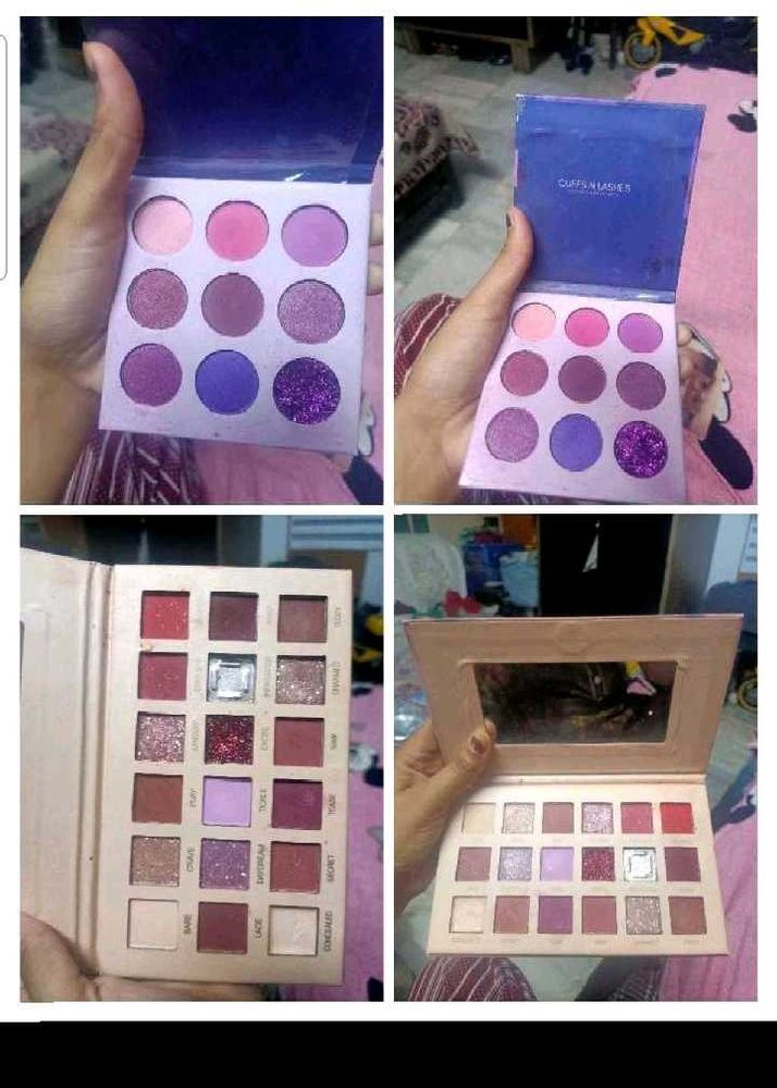 Two Eyeshadow Palettes - Purple &amp; Red Shades
