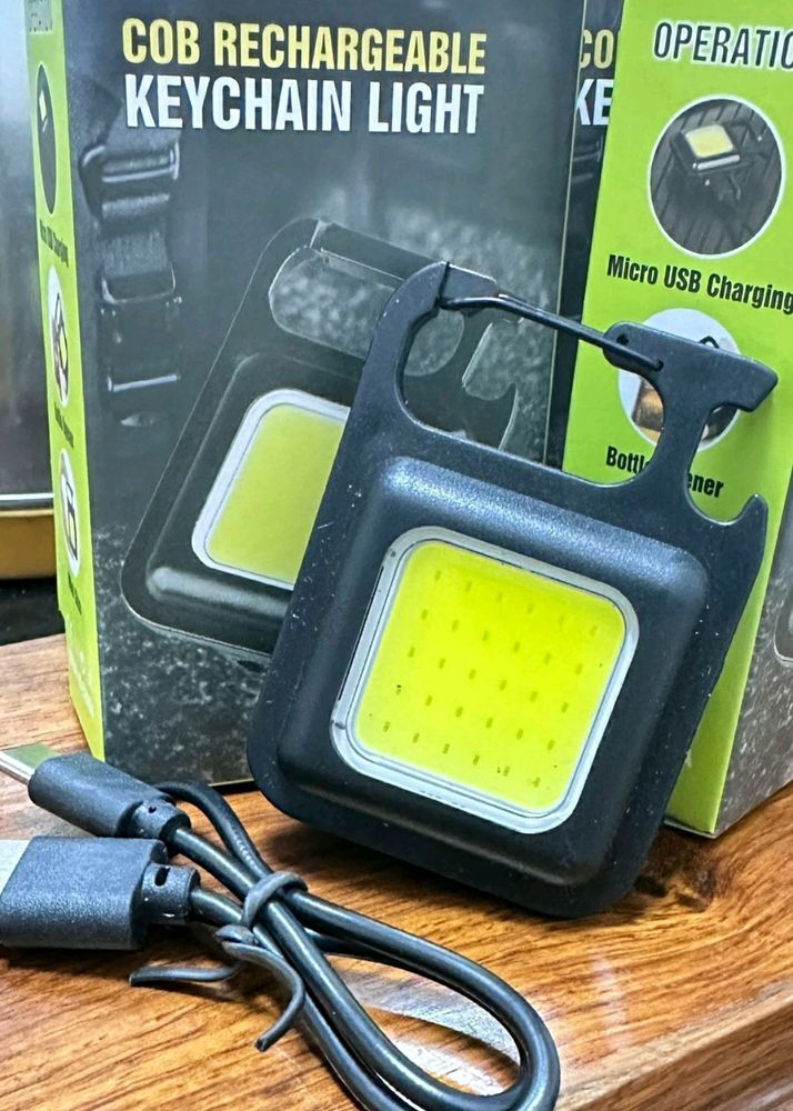 Small LED Flashlight 800 Lumens COB Rechargeable Keychain Mini Flashlight 4 Light Modes Portable Pocket Light with Folding Bracket Bottle Opener and Magnet Base for Fishing Walking Camping60%off