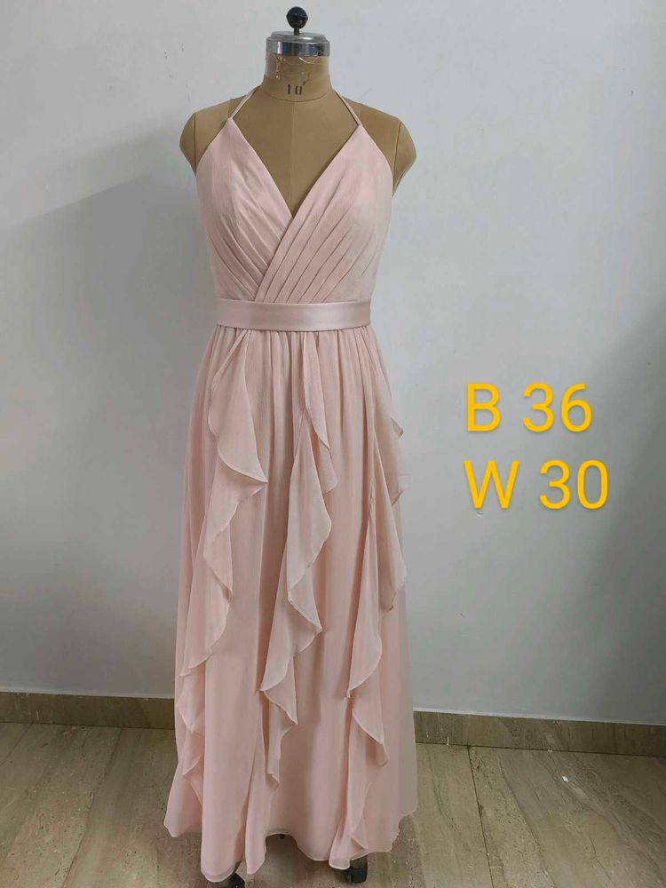 Ruffle Halter Gown