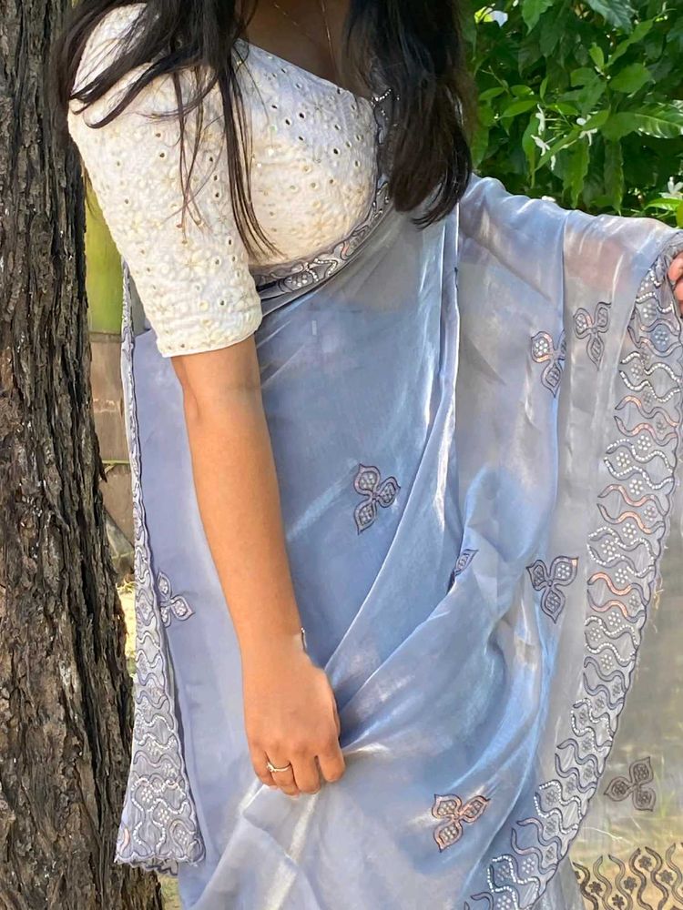 Jimmy choo Elegant Grey saree