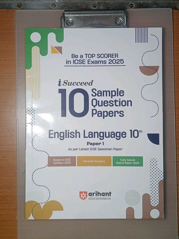 ICSE ENGLISH LANGUAGE ARIHANT SAMPLE PAPER
