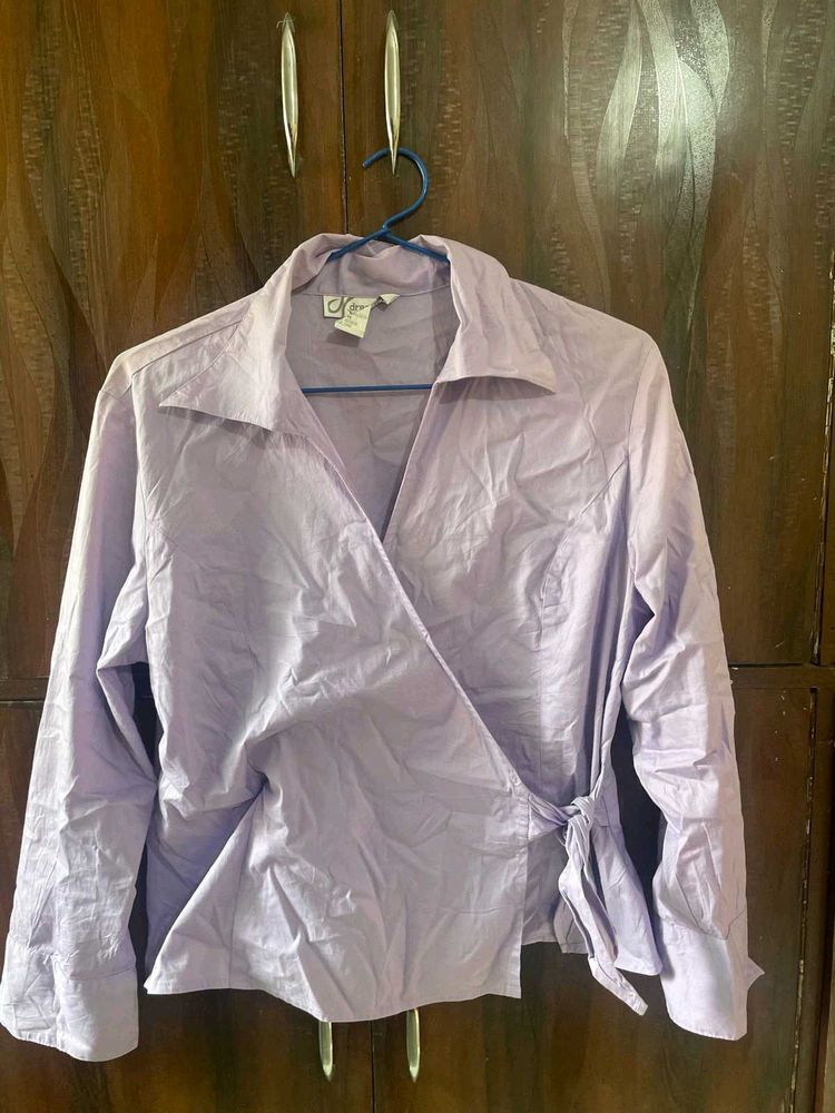 Lilac Wrap Top
