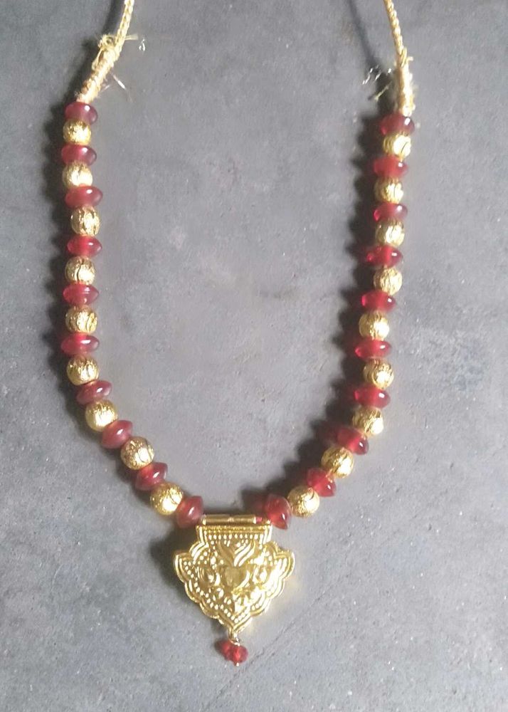 Red &amp; Gold Necklace