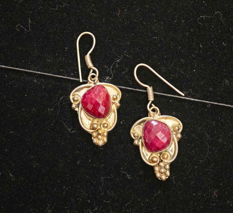 Real Ruby Earrings
