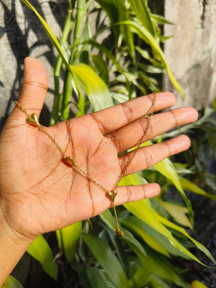 Anti tarnish Heart themed Charm Necklace