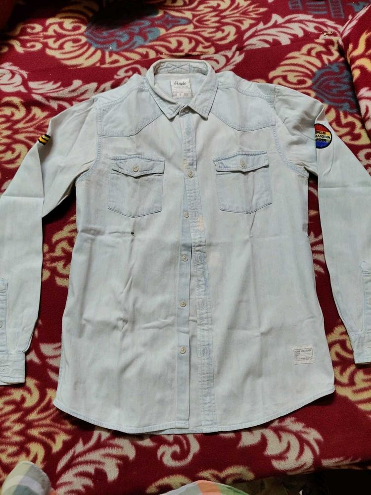 Light Wash Denim Button-Down
