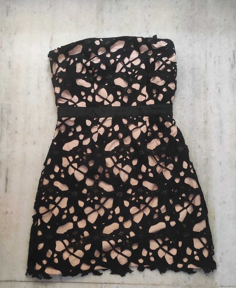 Lace Strapless Mini Dress