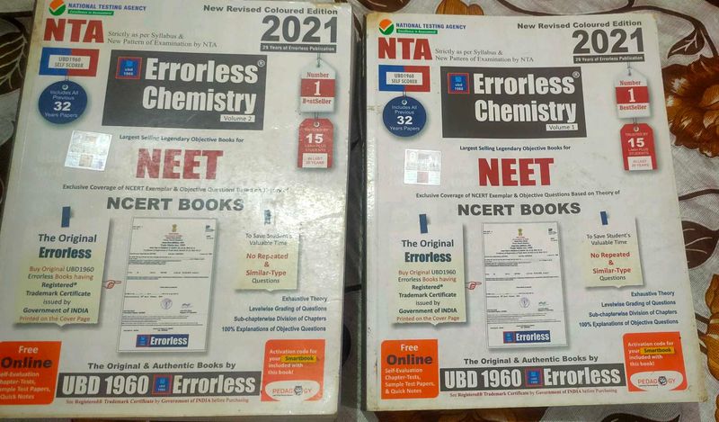 Errorless Chemistry NEET Books (2021)