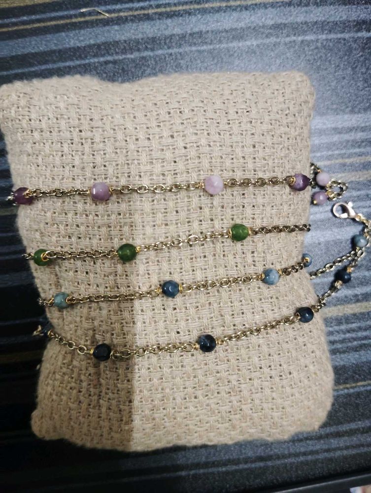 antitarnish semi precious bracelet