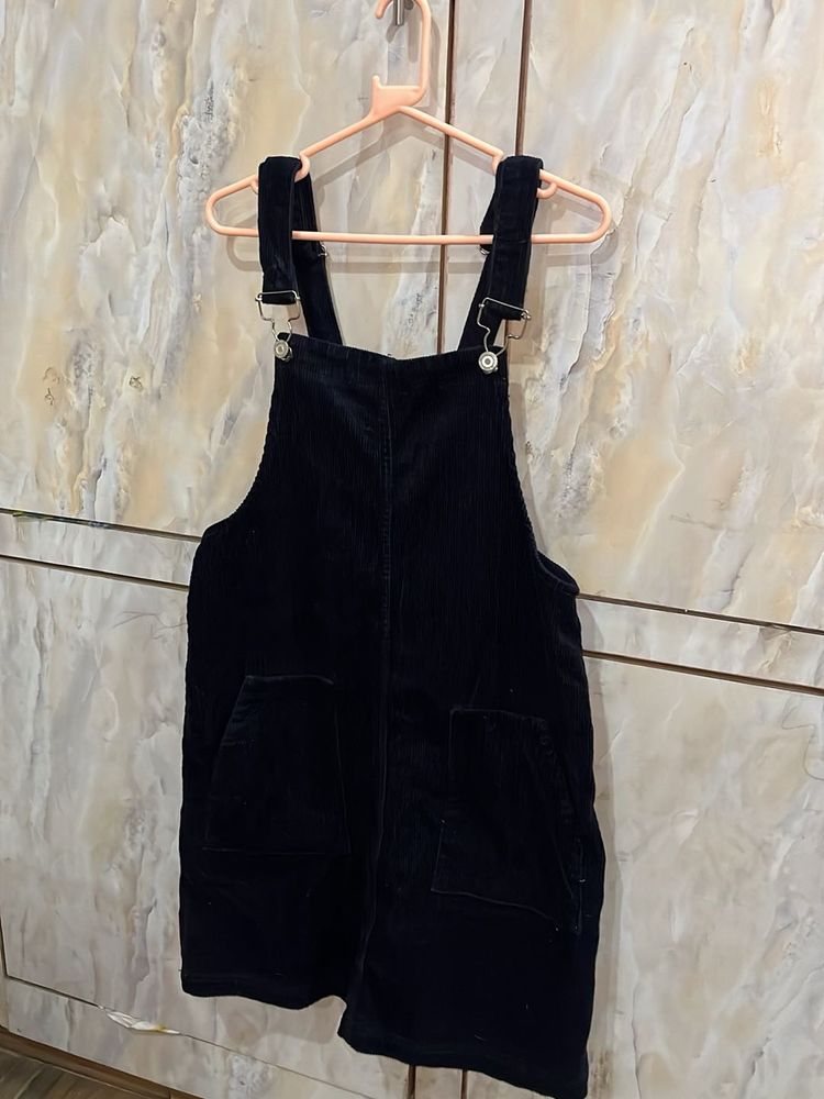 Black Dungaree Dress