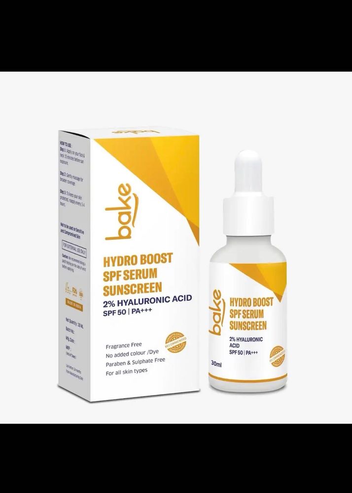 BAKE 2% Hyaluronic Acid Face Serum Sunscreen SPF 5
