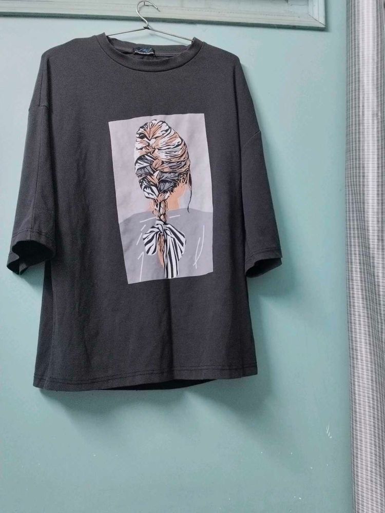 Charcoal Grey 🩶 Oversized T -Shirt