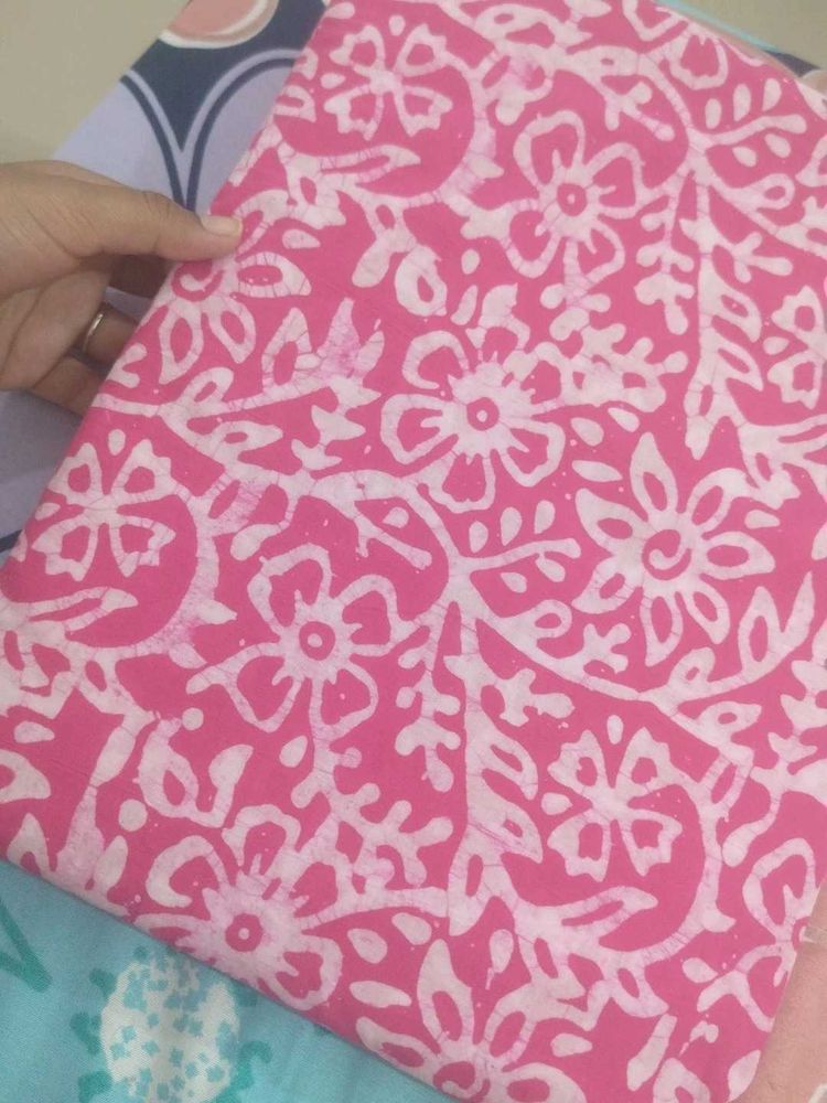 Pink Battika Print Fabric