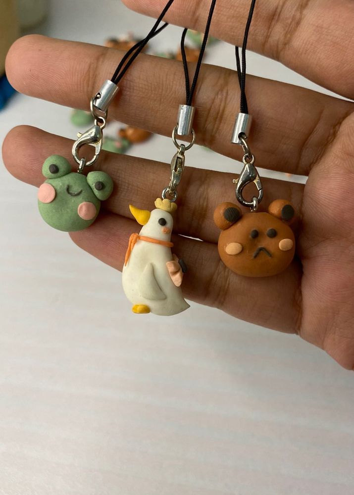 Set of 3 clay charms