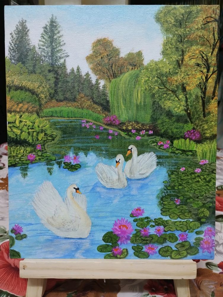 Lotus 🪷 Pond Painting