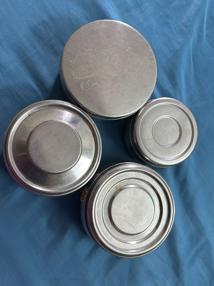 Set of 4 Stainless Steel Containers
