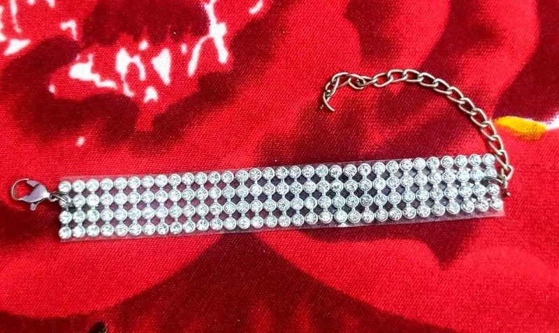 Silver Rhinestone Bracelet