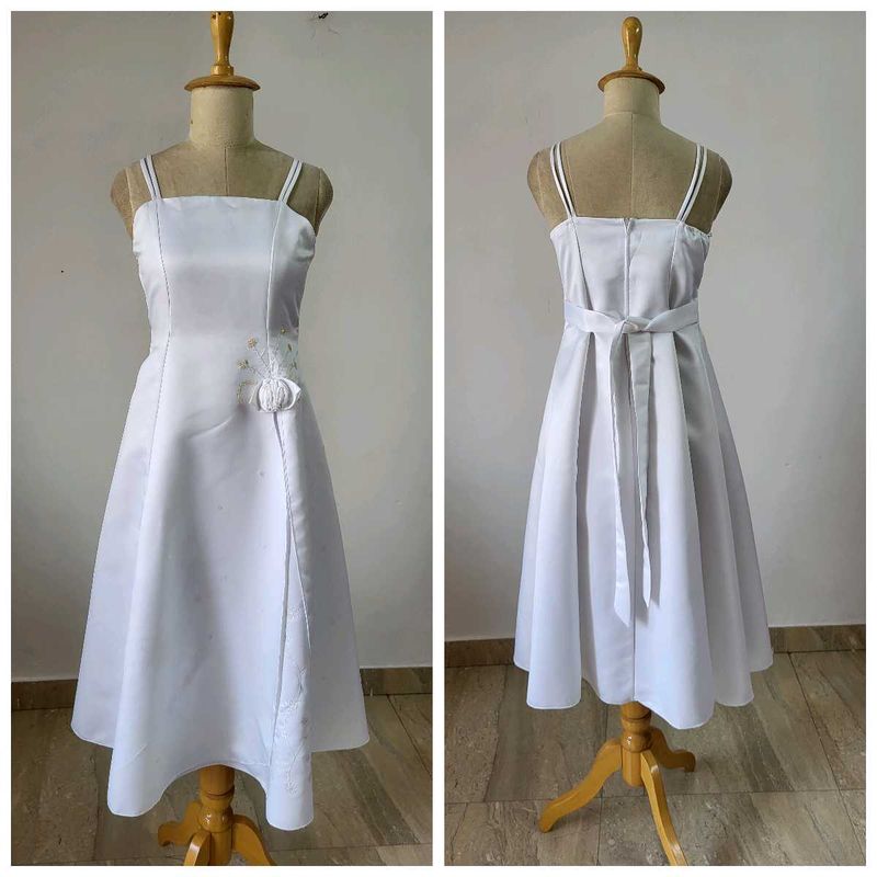 Elegant White Dress , Length 42 Inches