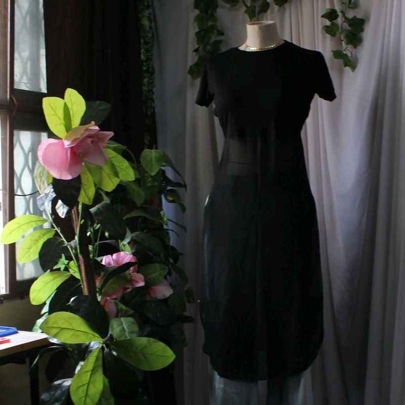 Sassafras Black Longline Top