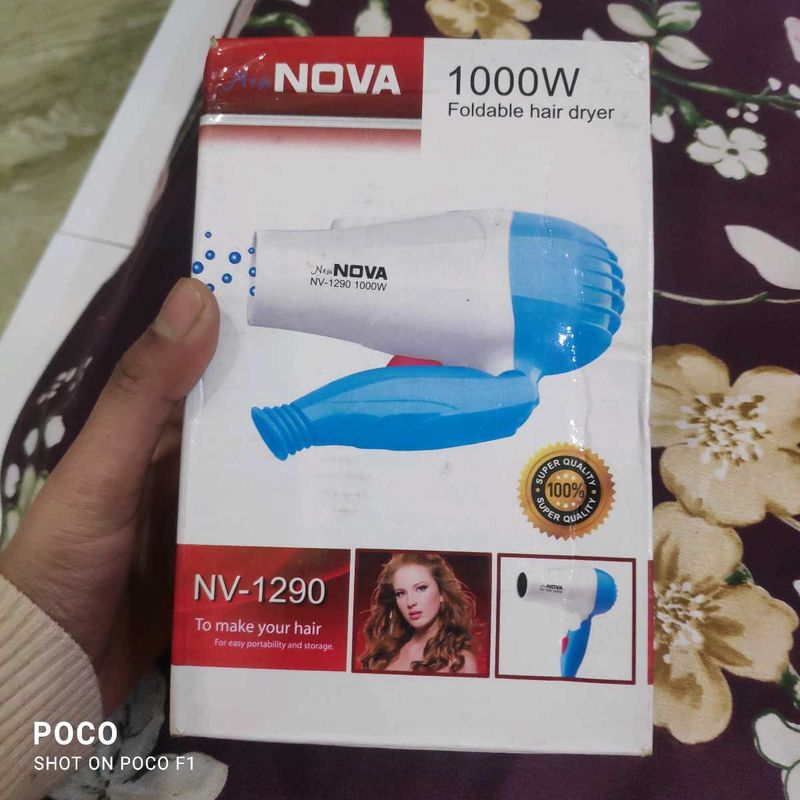 NOVA 1000W Foldable Hair Dryer