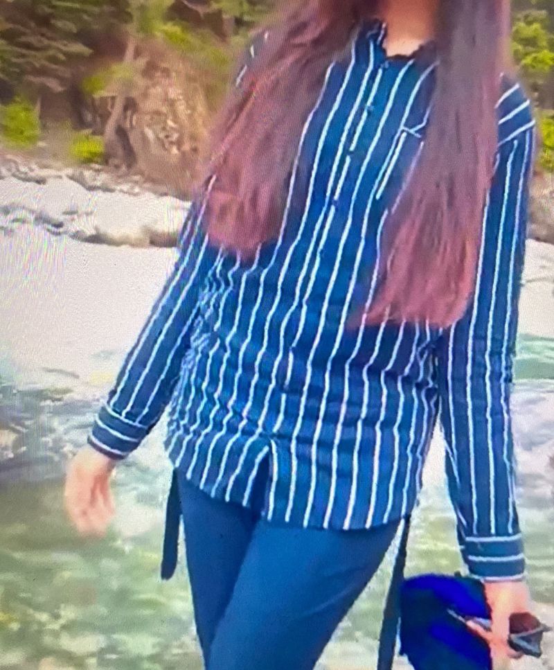 Blue And White Lining Shirt