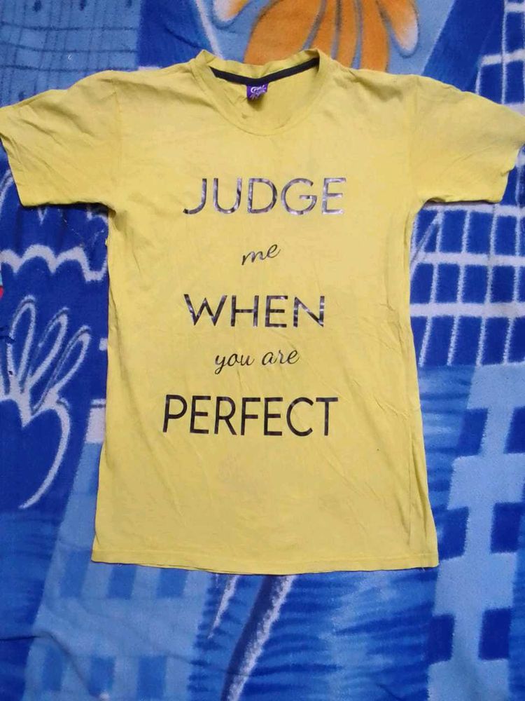 Yellow Graphic Print T-Shirt