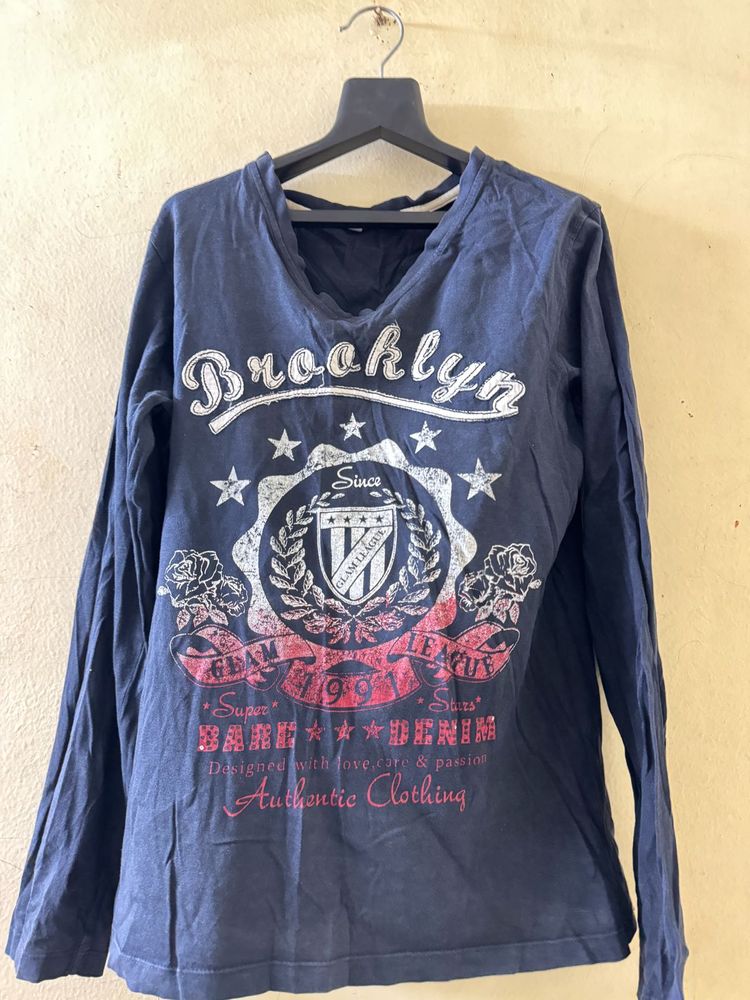Black Full Sleeves T-shirt