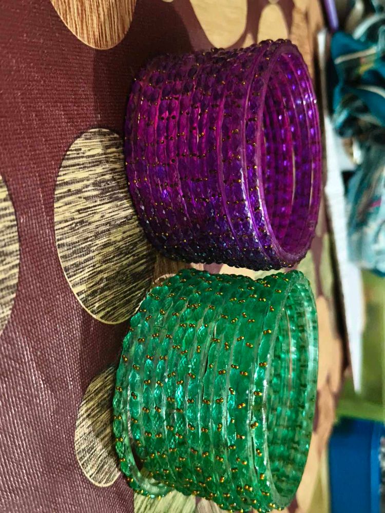 Bangle Set - Purple and Green